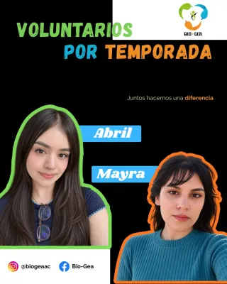 Voluntarios por temporada: Abril y Mayra